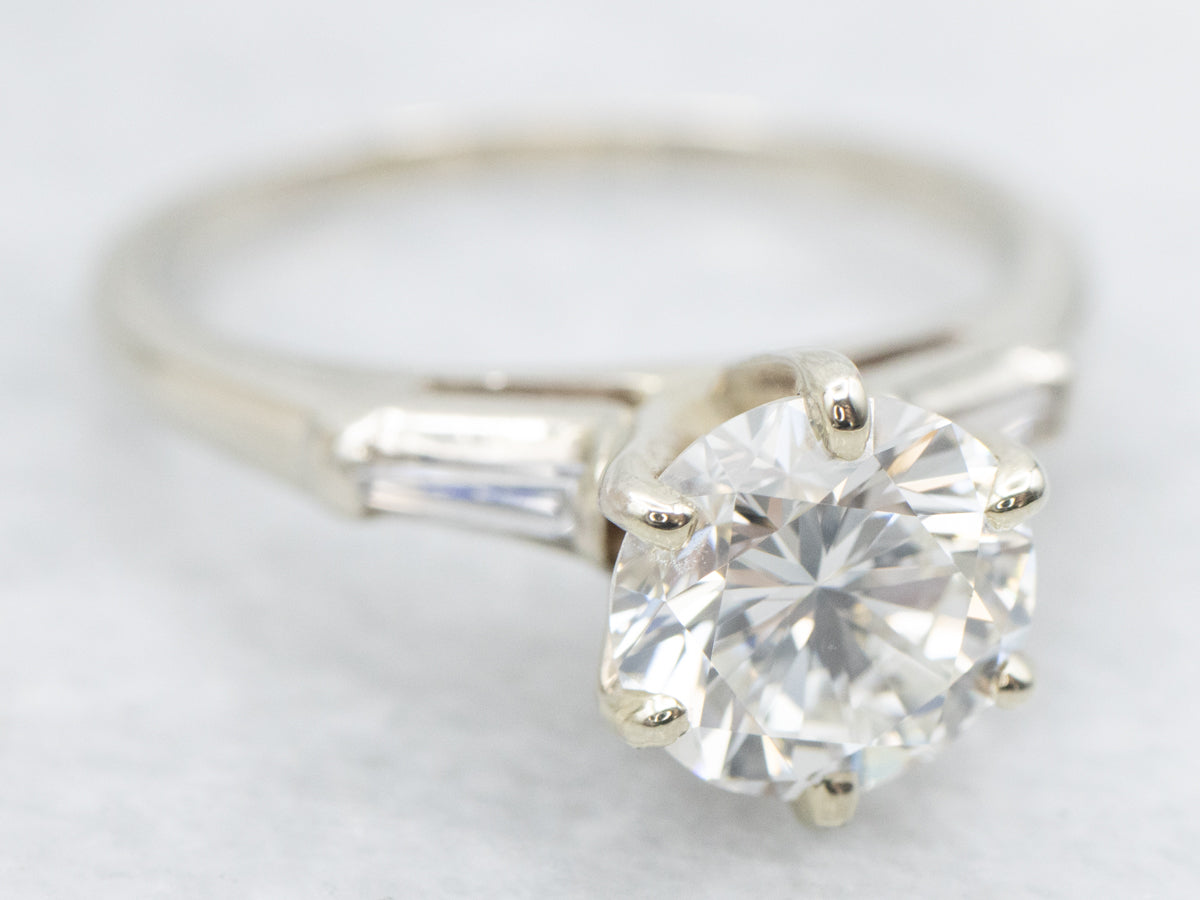 1950s Round Brilliant Cut Diamond Engagement Ring