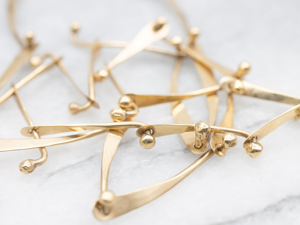 Hand Made Modernist Yellow Gold Necklace