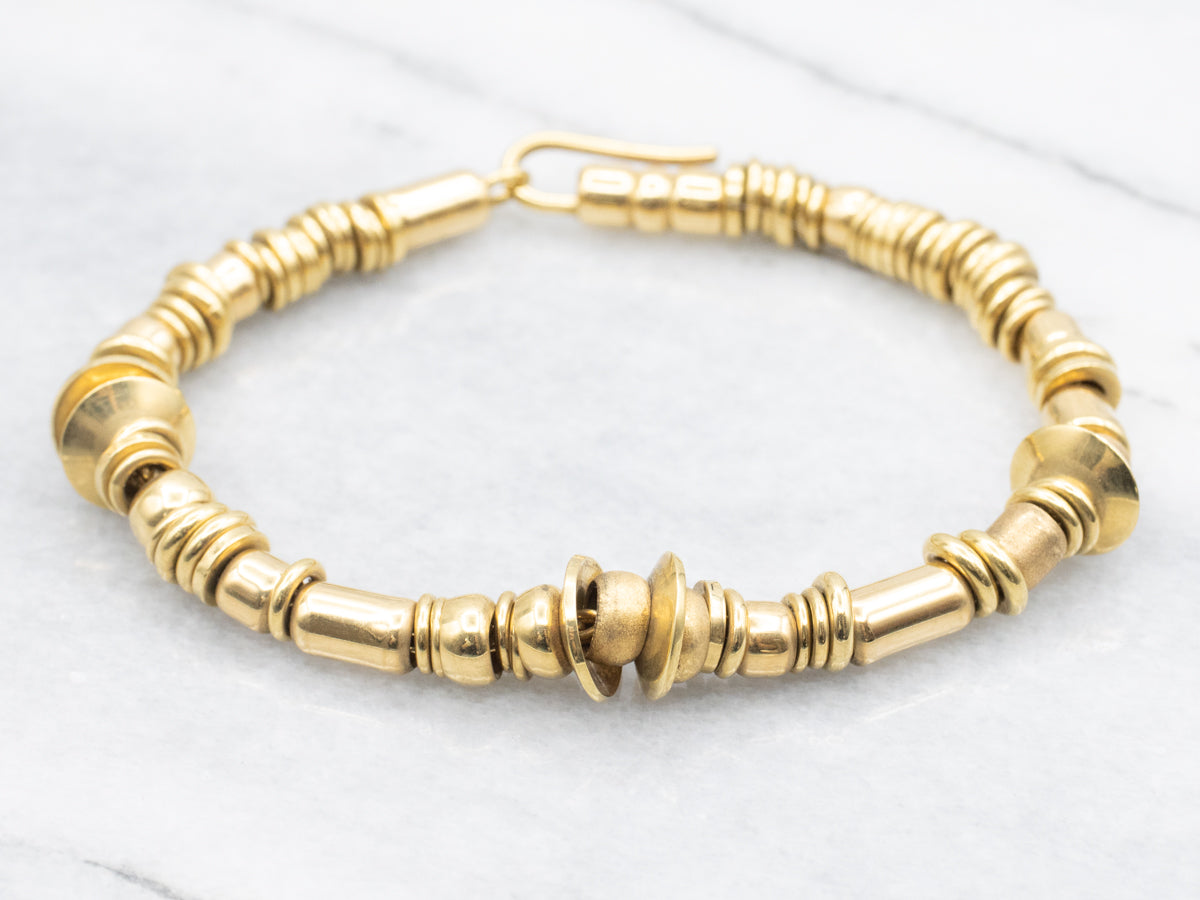 Designer Robert Hallett Goldsmith Beaded Bracelet