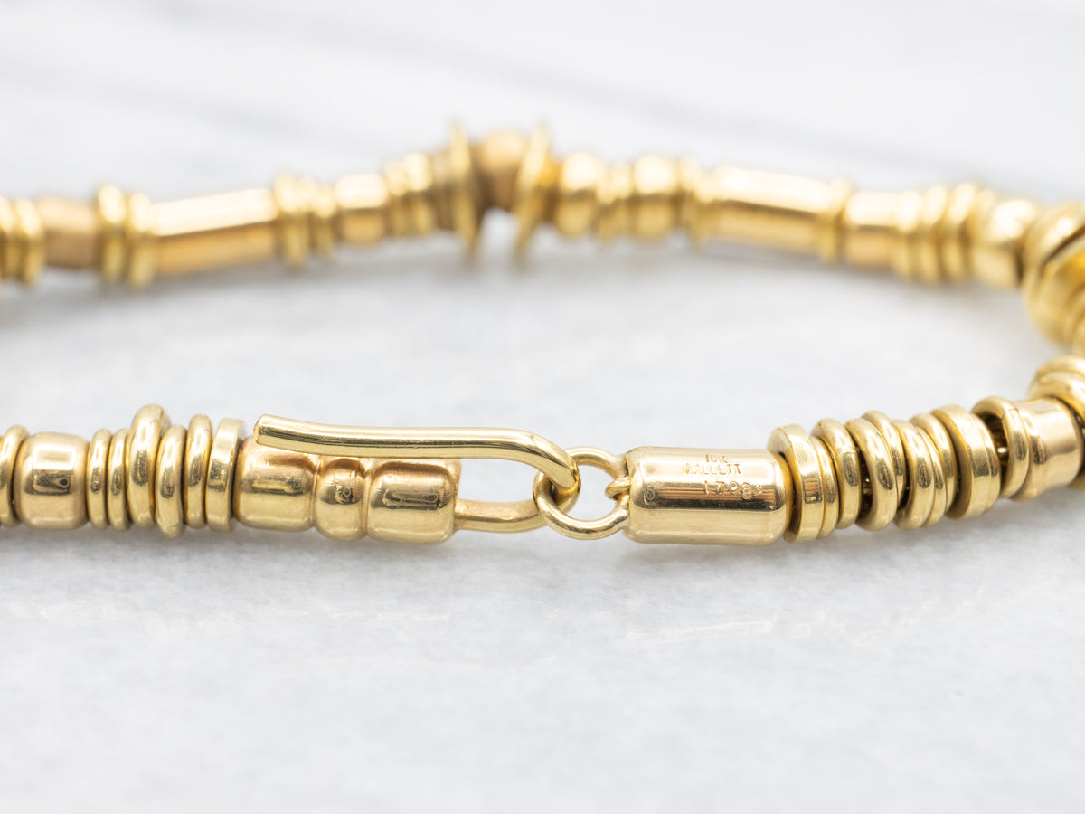 Designer Robert Hallett Goldsmith Beaded Bracelet