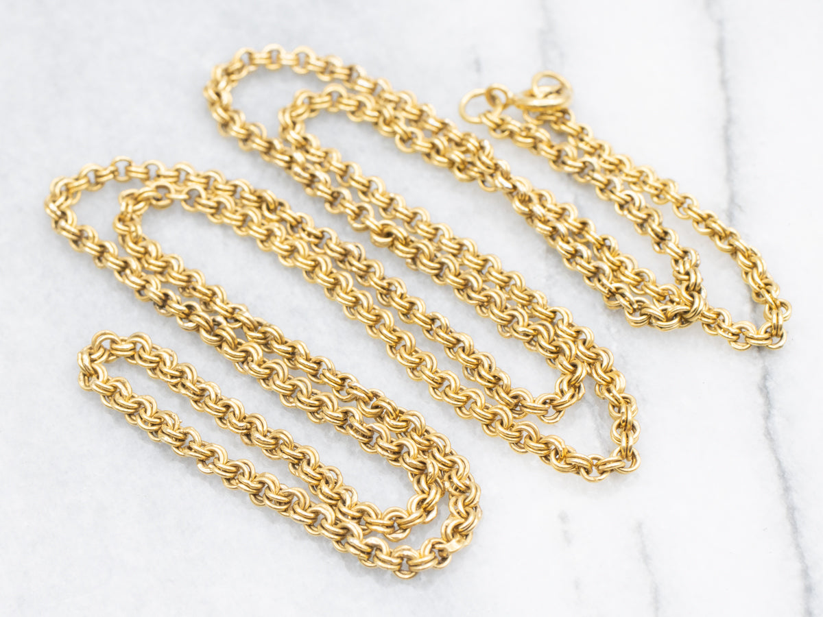 Antique Double Rolo Link Chain