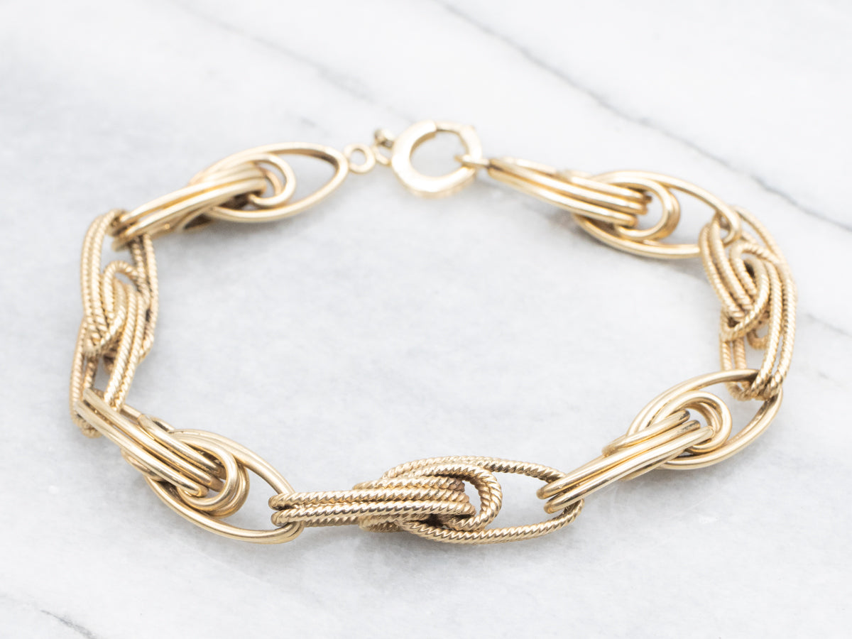 Nautical Gold Oval Link Bracelet