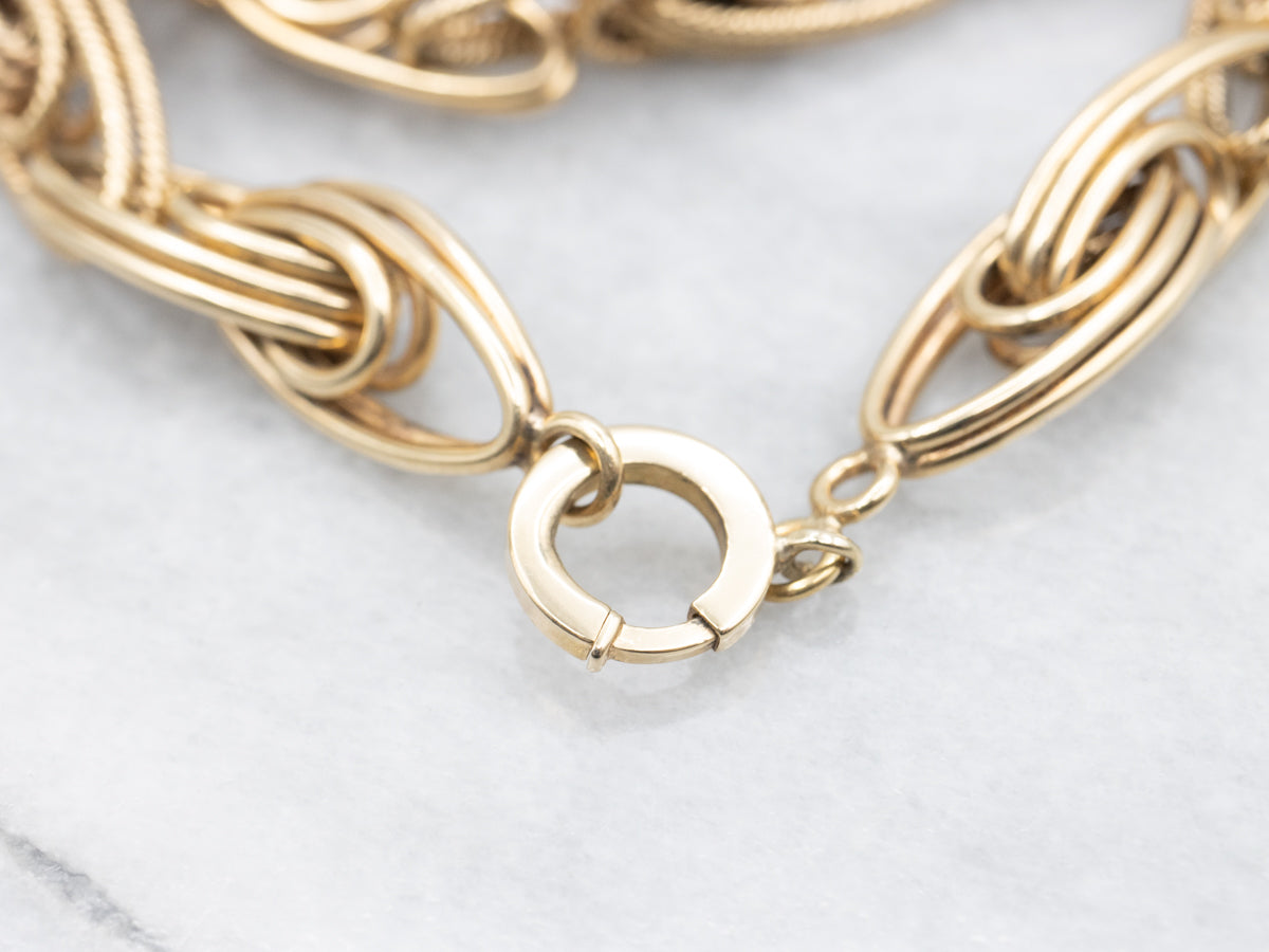 Nautical Gold Oval Link Bracelet