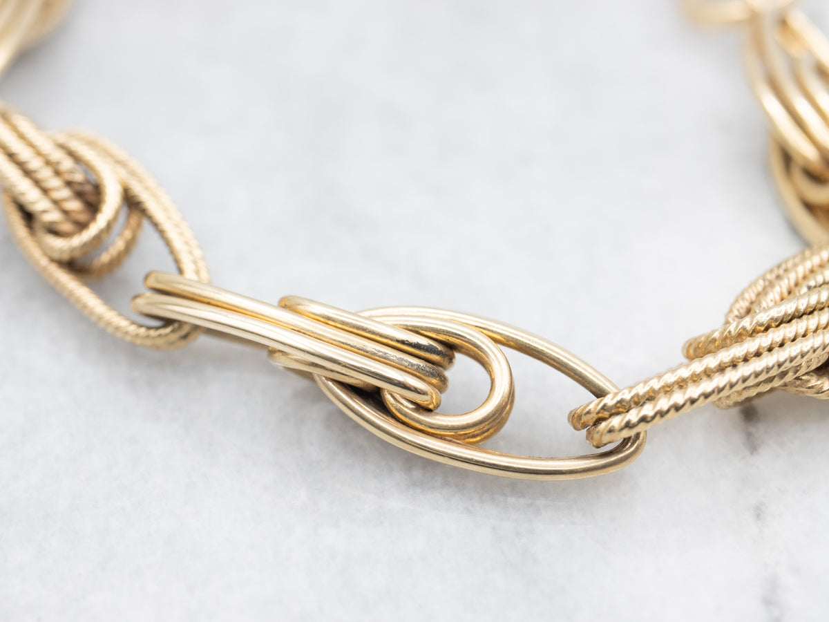 Nautical Gold Oval Link Bracelet
