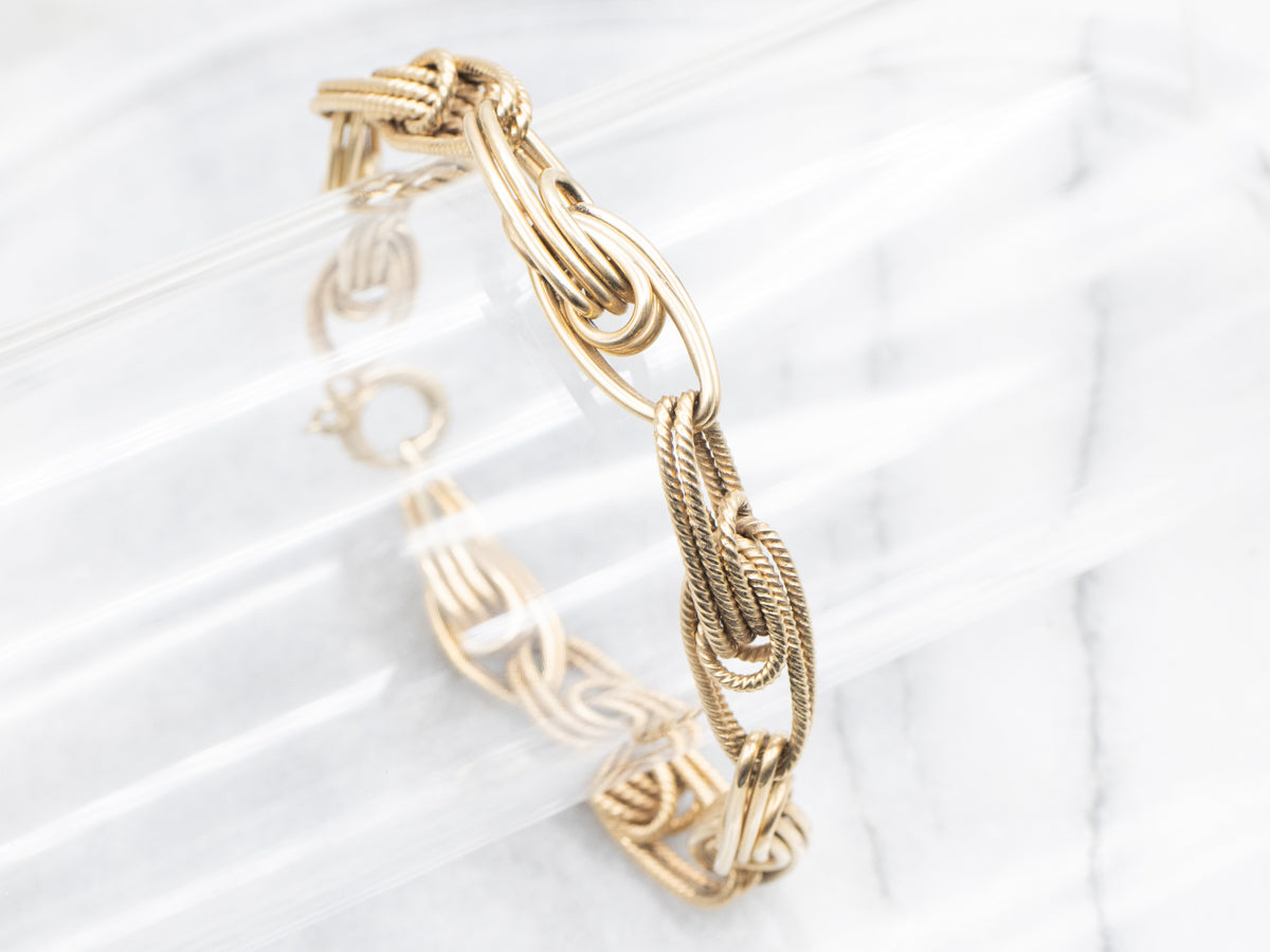 Nautical Gold Oval Link Bracelet