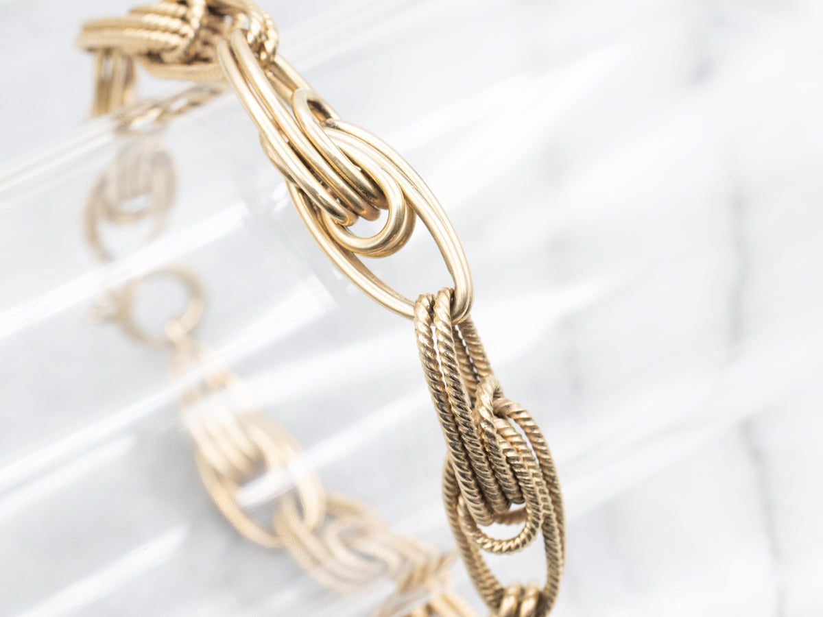 Nautical Gold Oval Link Bracelet