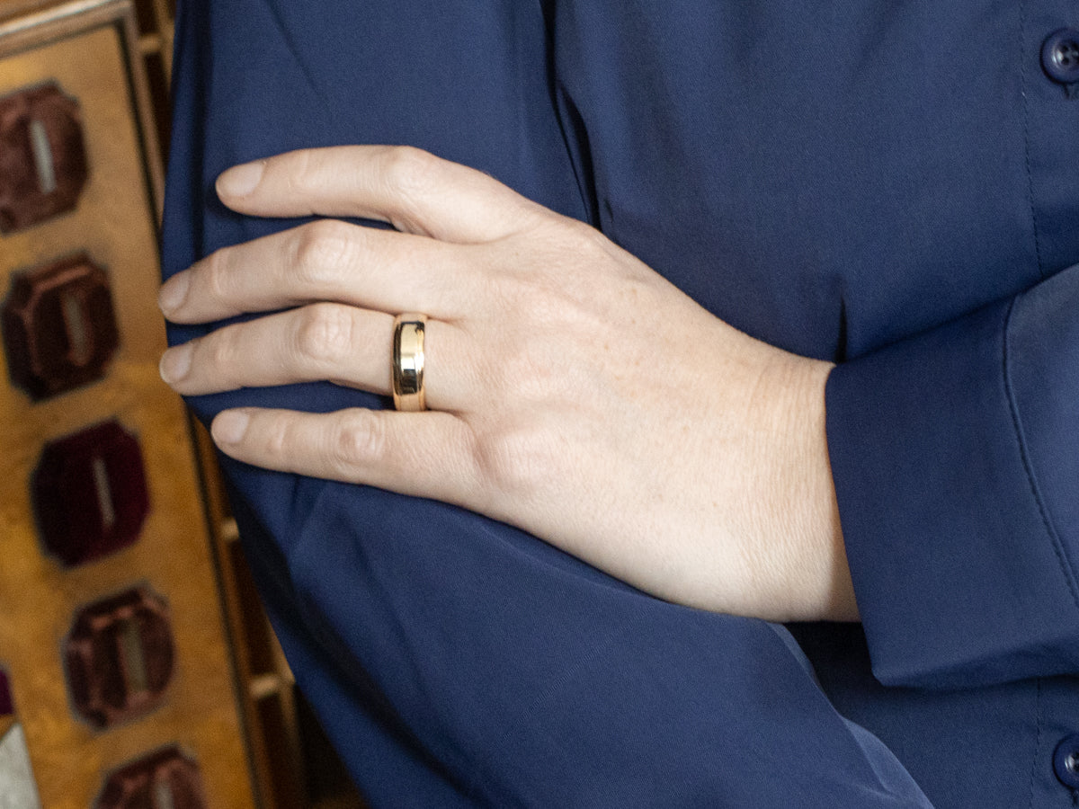 Men's Two Tone Gold Wedding Band