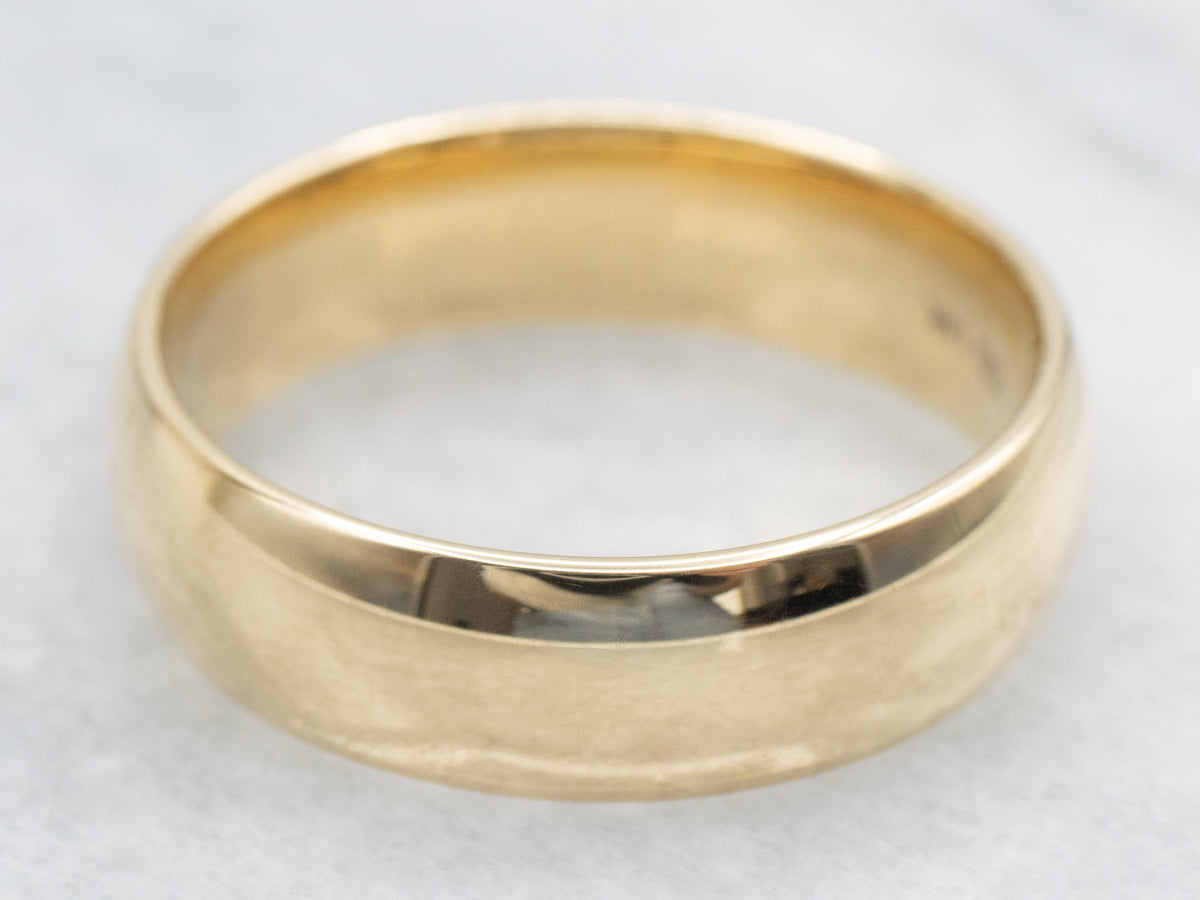 Men's 14-Karat Yellow Gold Plain Band