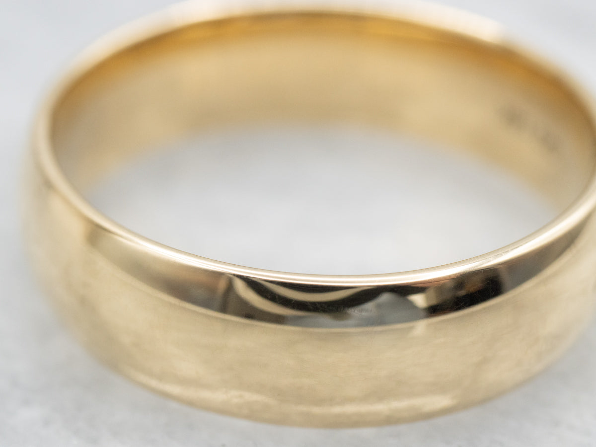 Men's 14-Karat Yellow Gold Plain Band