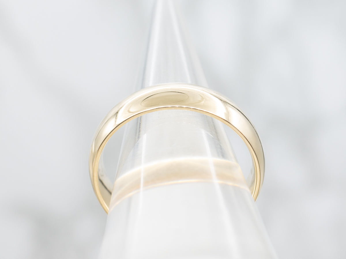 Men's 14-Karat Yellow Gold Plain Band