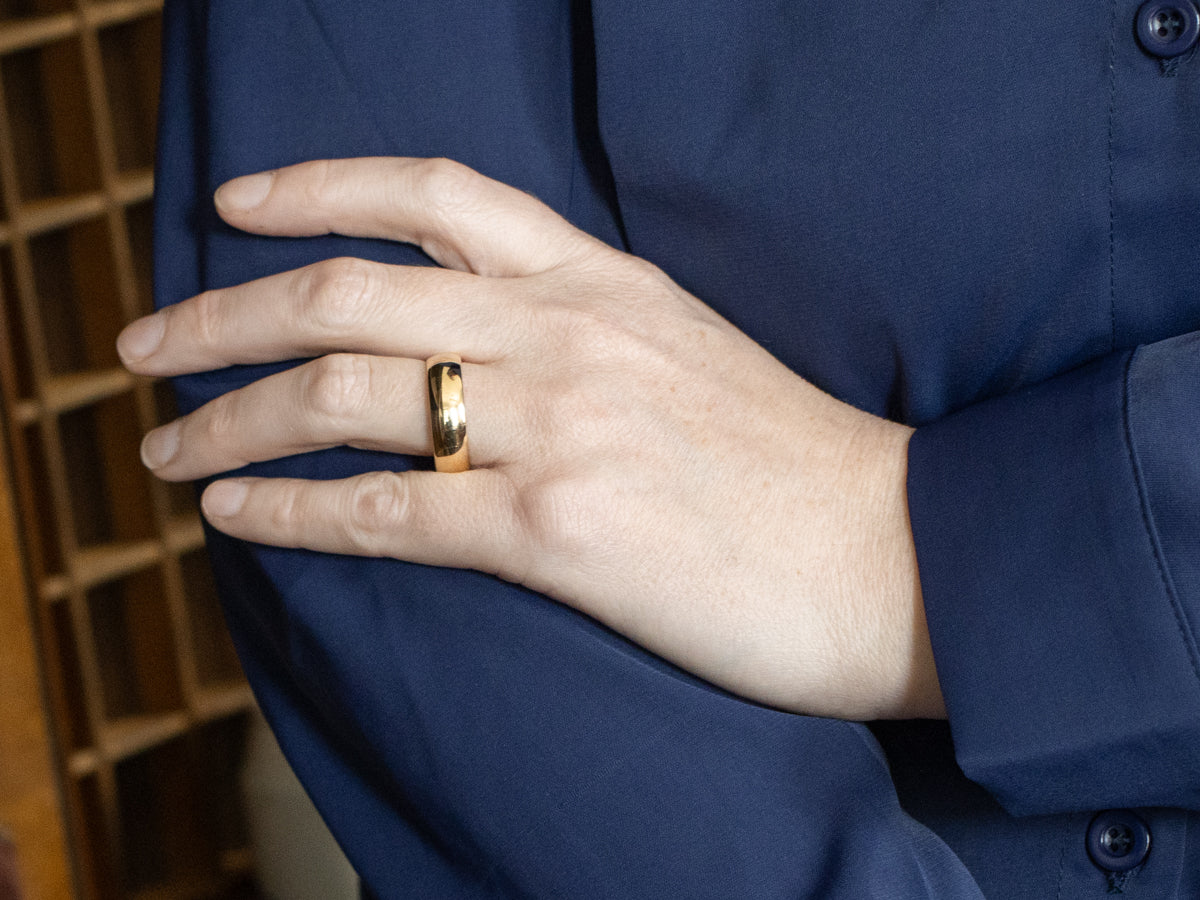 Men's 14-Karat Yellow Gold Plain Band