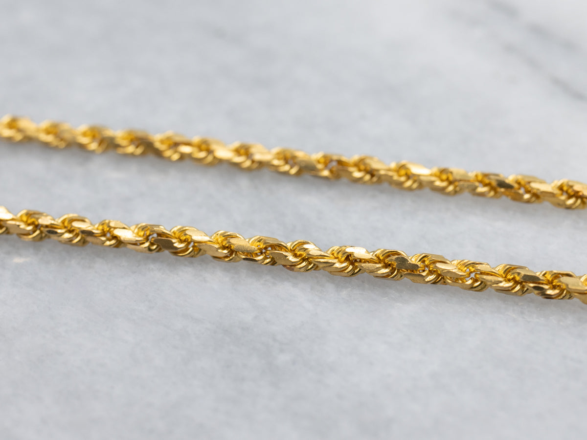 Heavy 22-Karat Yellow Gold Twist Chain