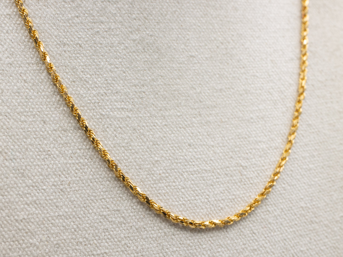 Heavy 22-Karat Yellow Gold Twist Chain