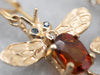 Citrine Sapphire and Diamond Bee Drop Earrings