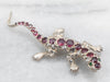 Sterling Silver Gemstone Lizard Pendant