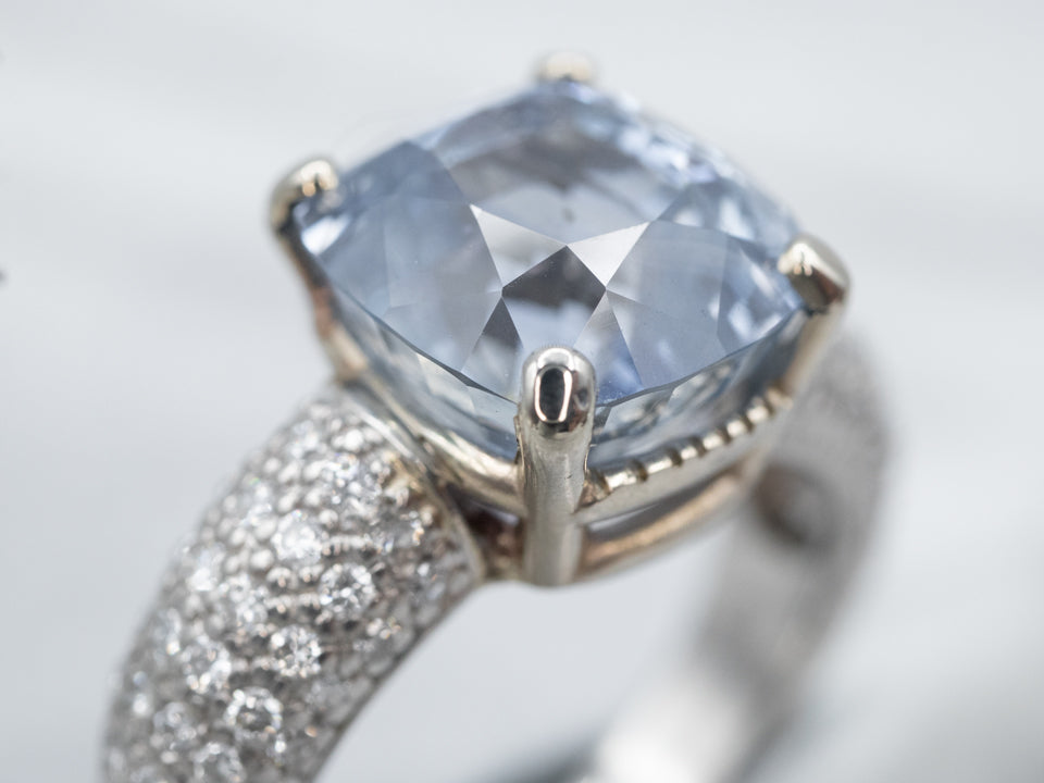 Ceylon Sapphire and Fine Diamond Statement Ring
