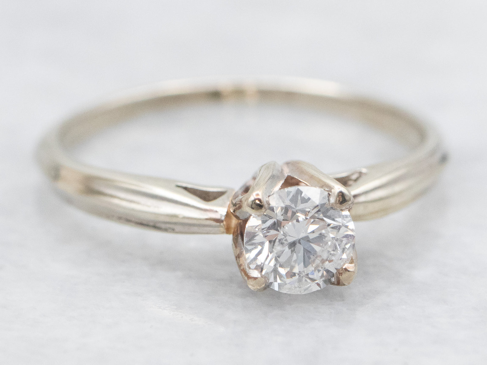 White Gold Diamond Solitaire Engagement Ring