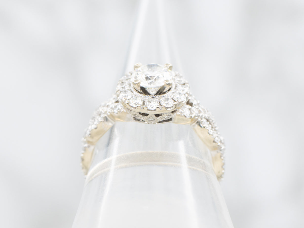 White Gold Neil Lane GIA Certified Diamond Engagement Ring