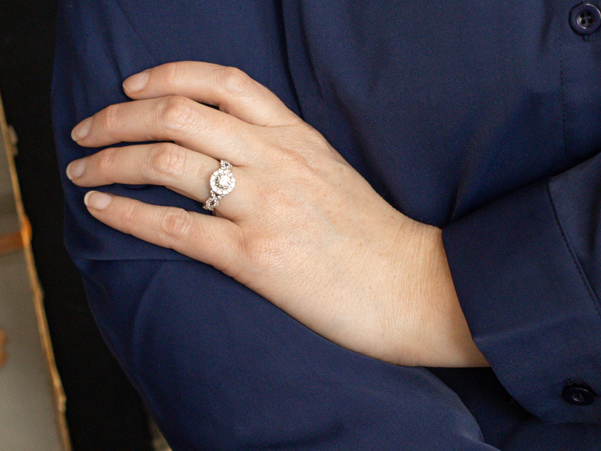 White Gold Neil Lane GIA Certified Diamond Engagement Ring