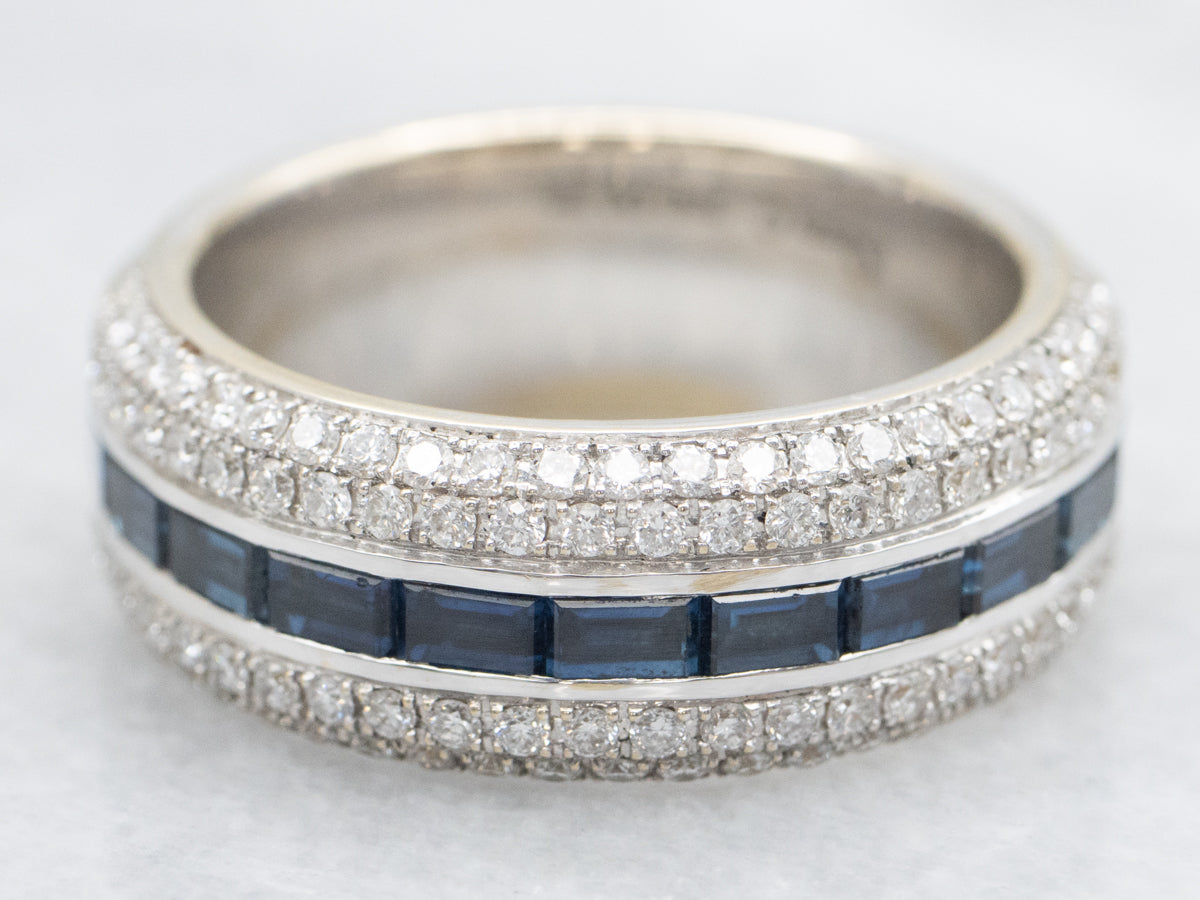 Stunning Sapphire and Diamond Statement Band