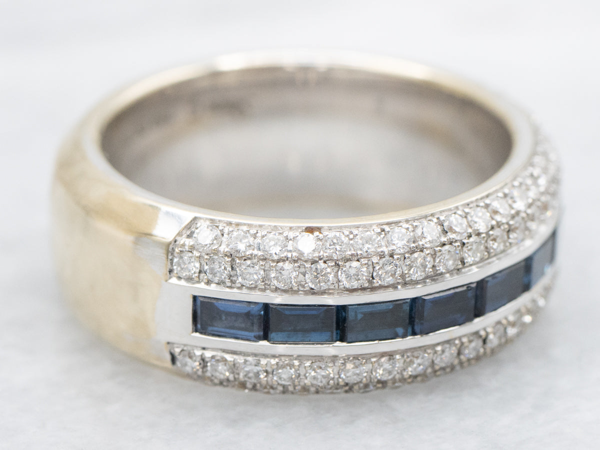 Stunning Sapphire and Diamond Statement Band
