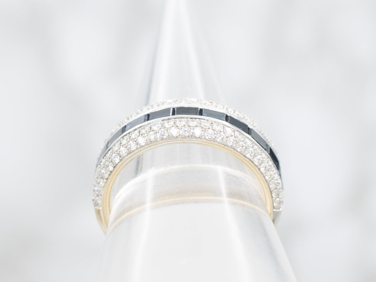 Stunning Sapphire and Diamond Statement Band