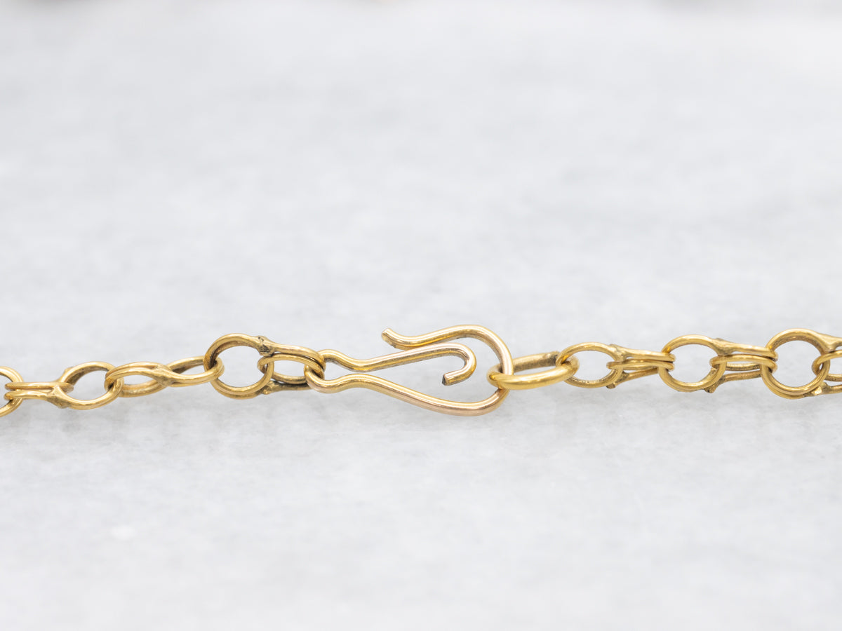 Vintage Floral Gold Filigree Festoon Necklace