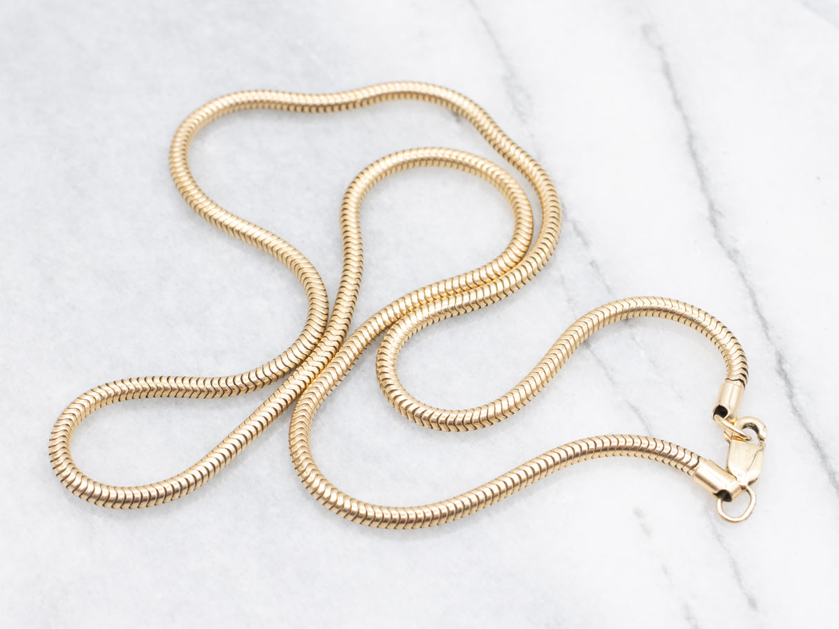 Bold Yellow Gold Snake-Link Chain