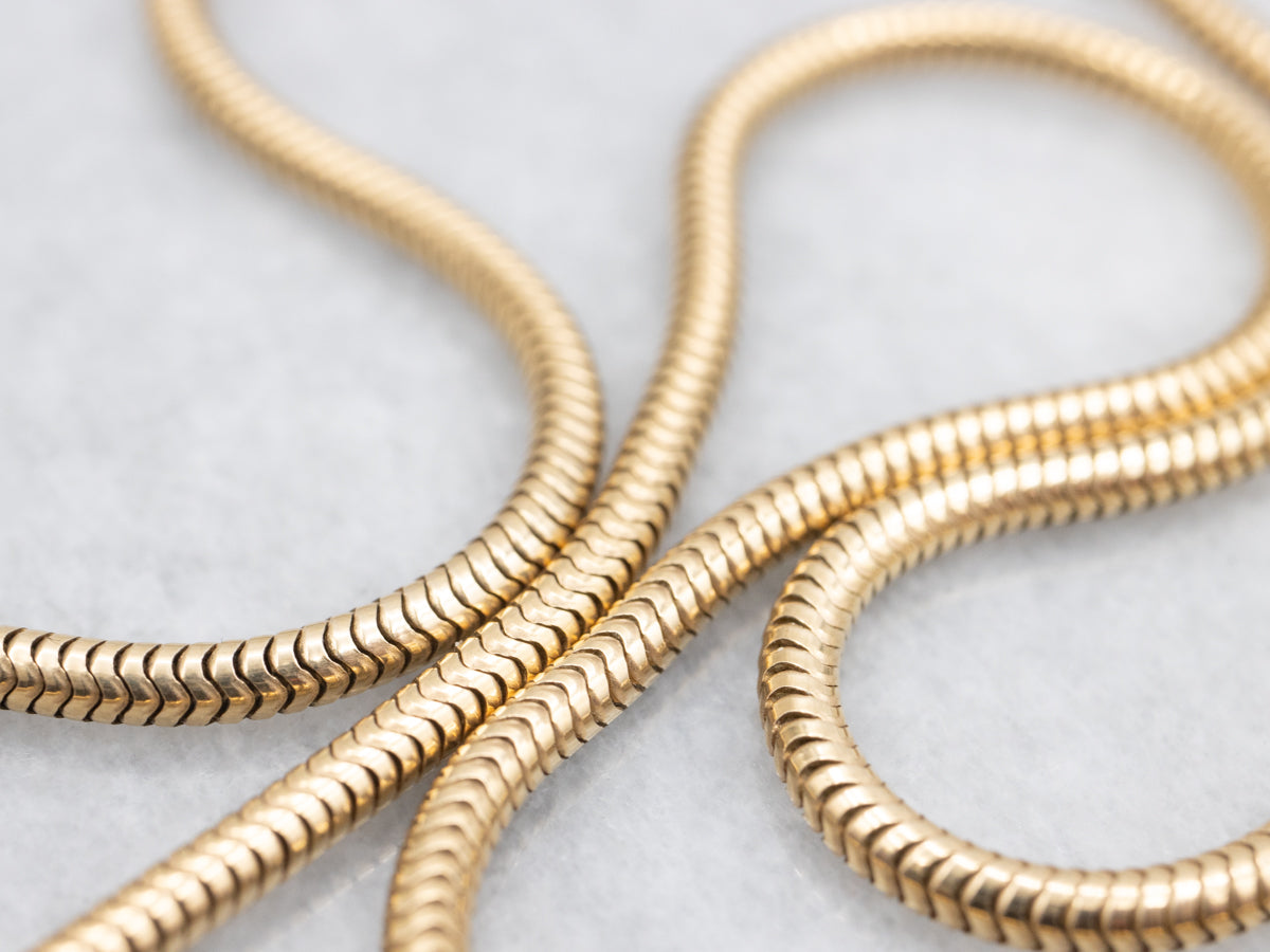 Bold Yellow Gold Snake-Link Chain