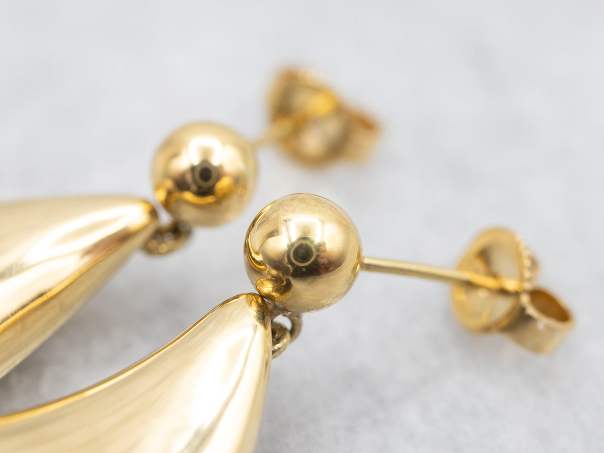 Elsa Peretti 18-Karat Gold Tiffany and Company Teardrop Earrings