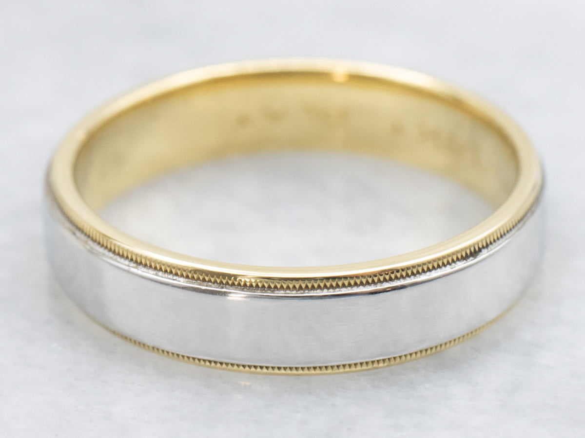 Mixed Metal Men's Wedding Band