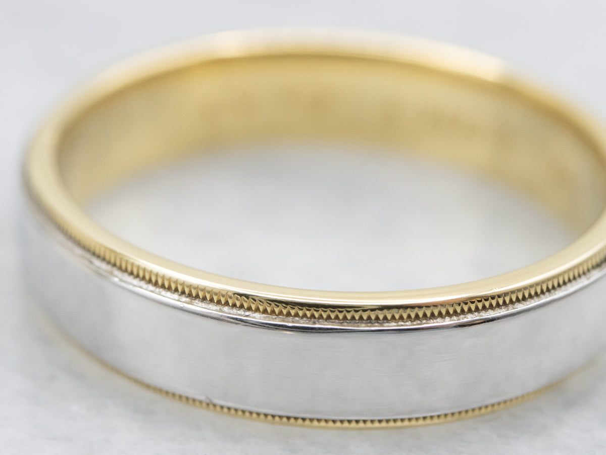 Mixed Metal Men's Wedding Band
