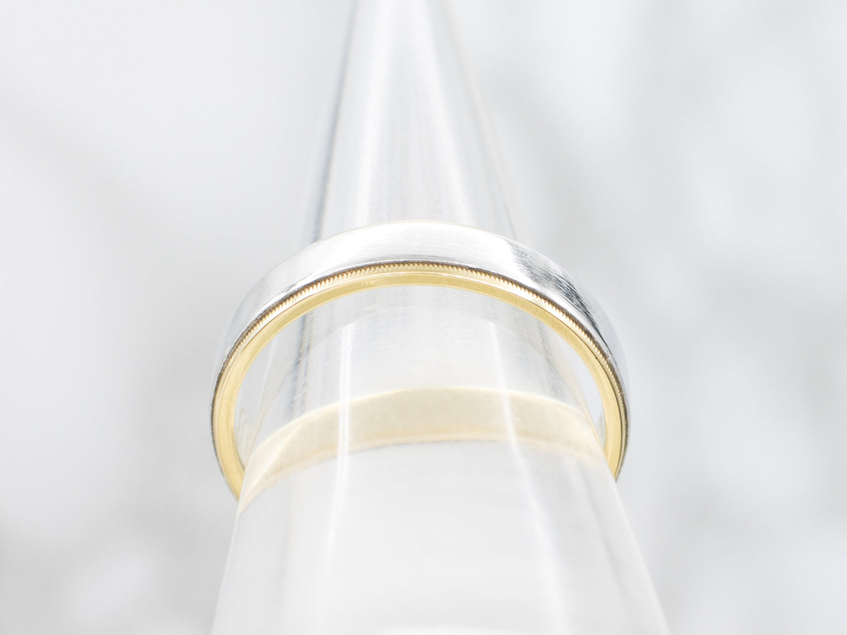Mixed Metal Men's Wedding Band