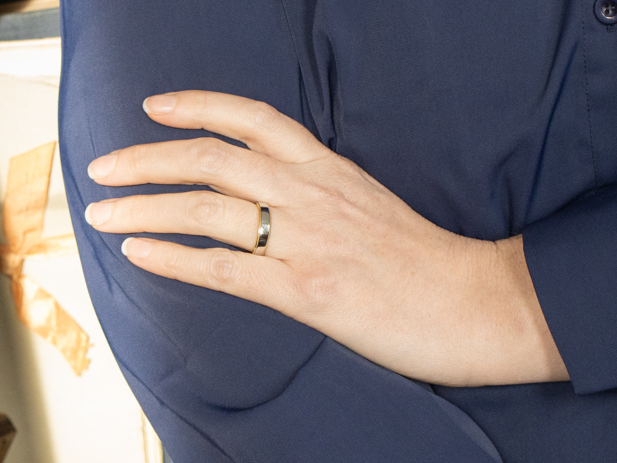 Mixed Metal Men's Wedding Band