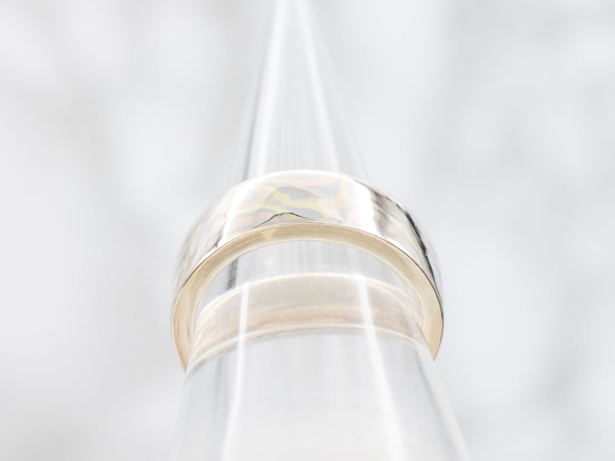 Unisex Mokume-Gane Wedding Band