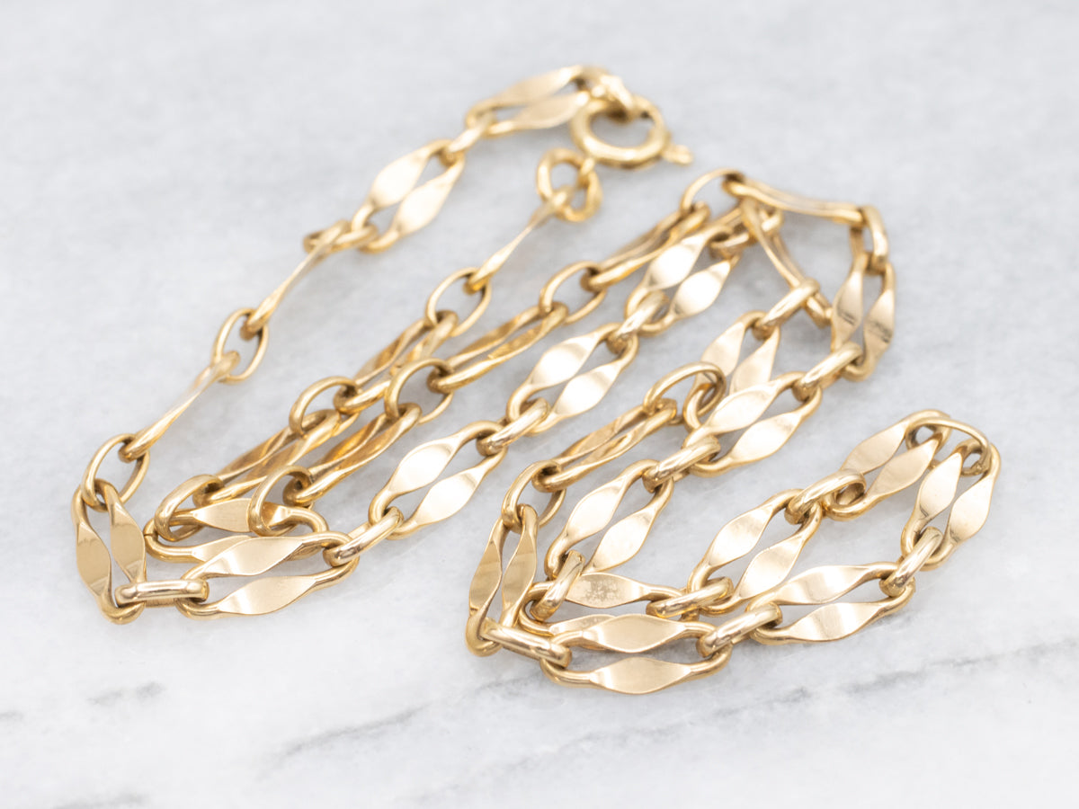 Vintage Gold Choker Length Chain