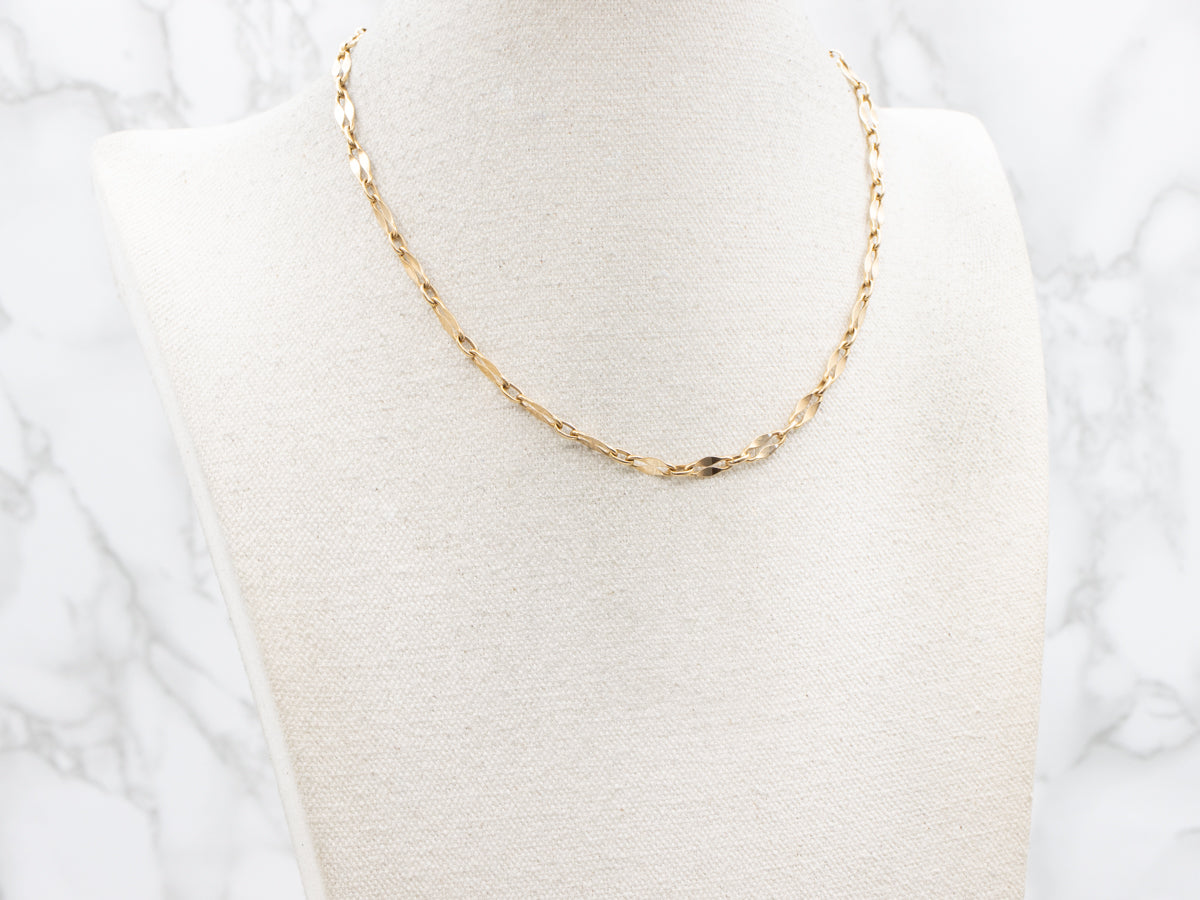 Vintage Gold Choker Length Chain
