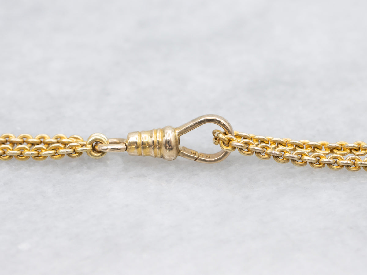 Victorian Diamond Slide Lariat Necklace