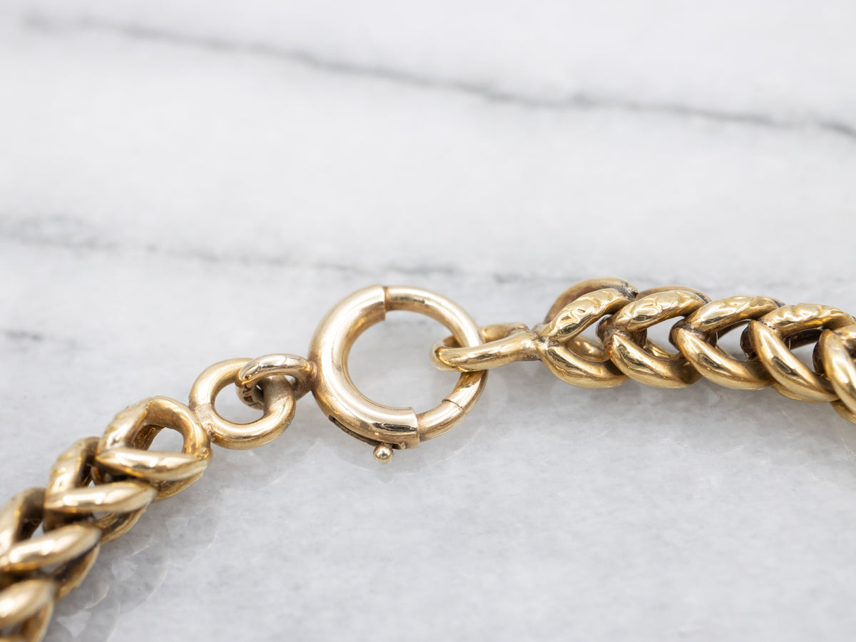 Vintage Gold Foxtail Link Bracelet