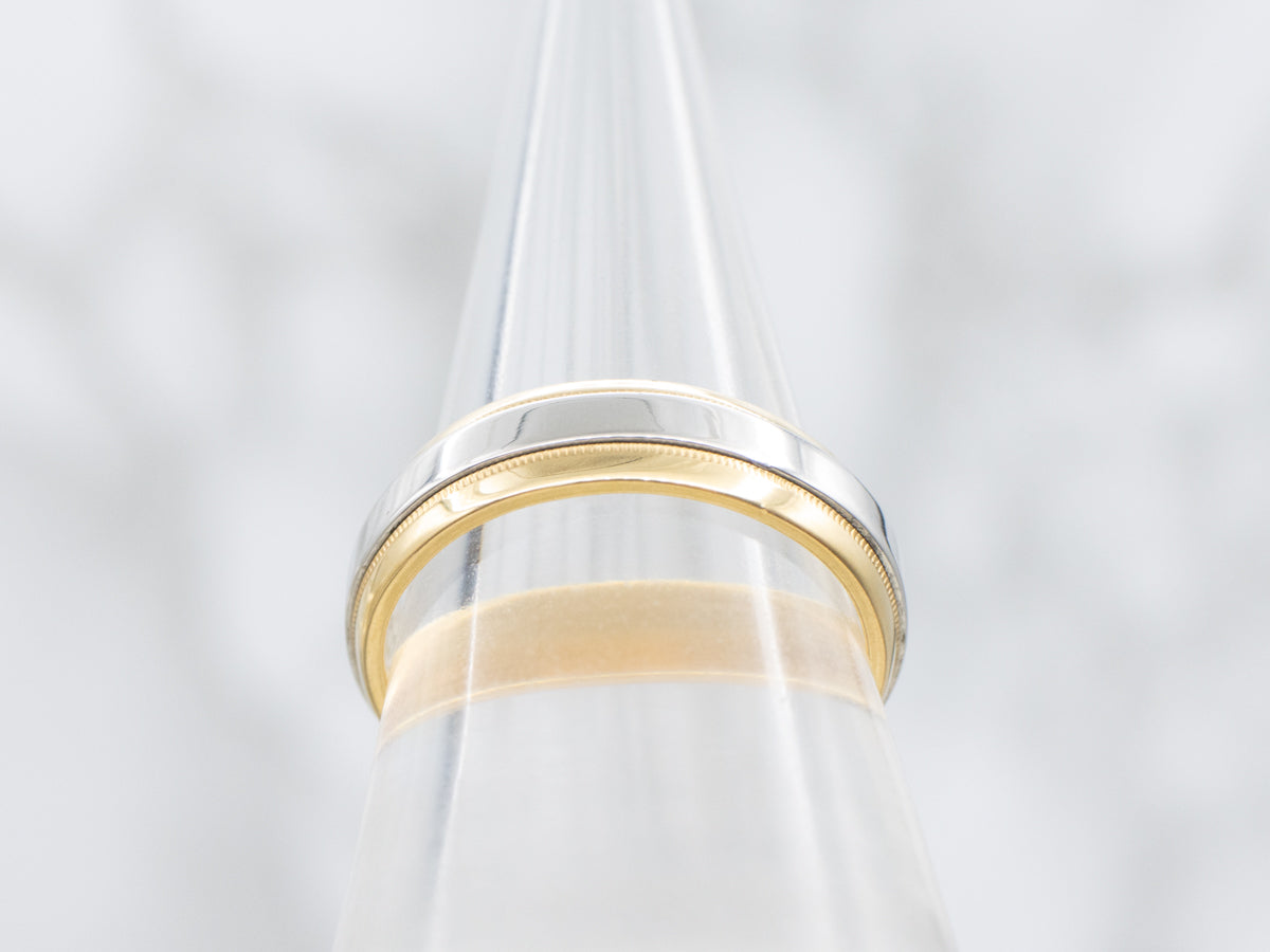 Platinum and 18-Karat Gold Unisex Band