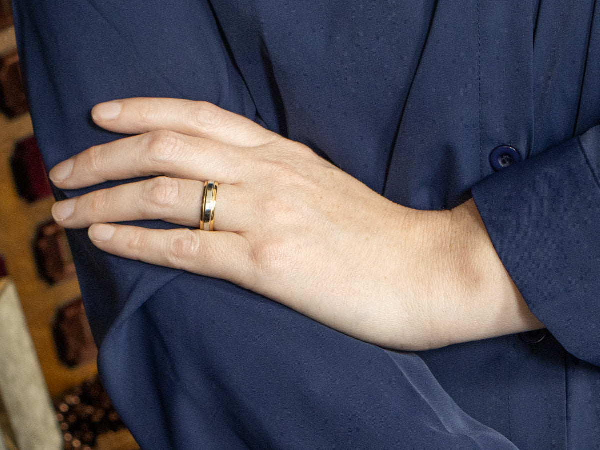 Platinum and 18-Karat Gold Unisex Band