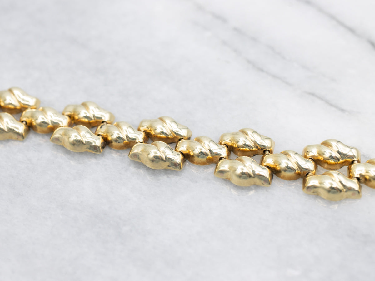 Italian Gold Link Bracelet with Box Clasp