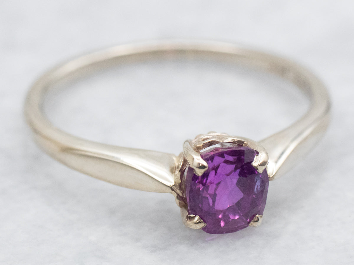 Cherry Pink Sapphire from Ceylon Engagement Ring