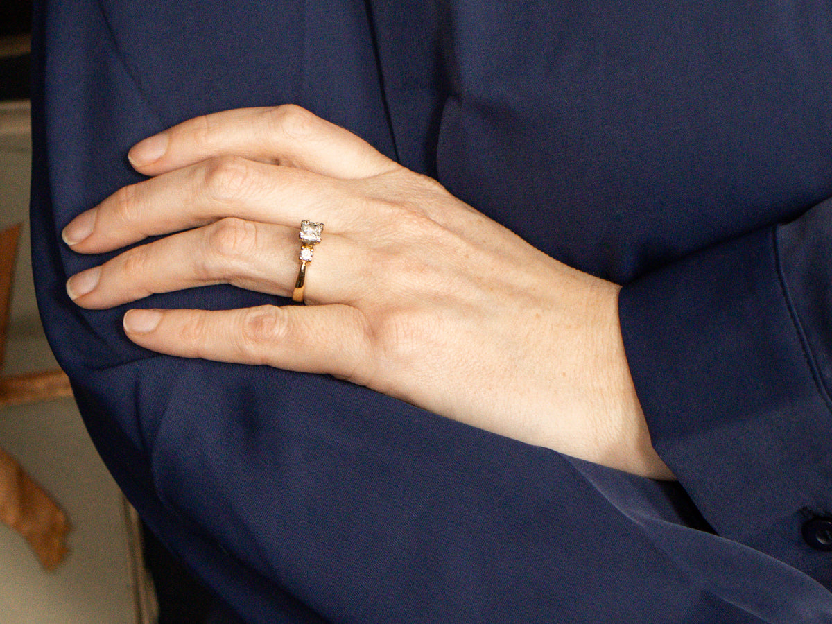 GSI Certified The Leo Princess Cut Diamond Engagement Ring