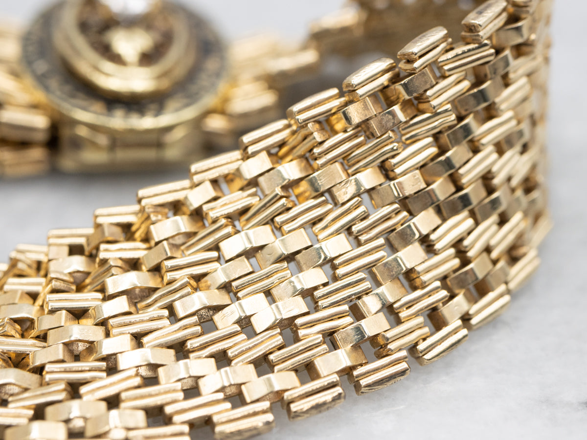 Victorian Diamond and Enamel Tassel Bracelet