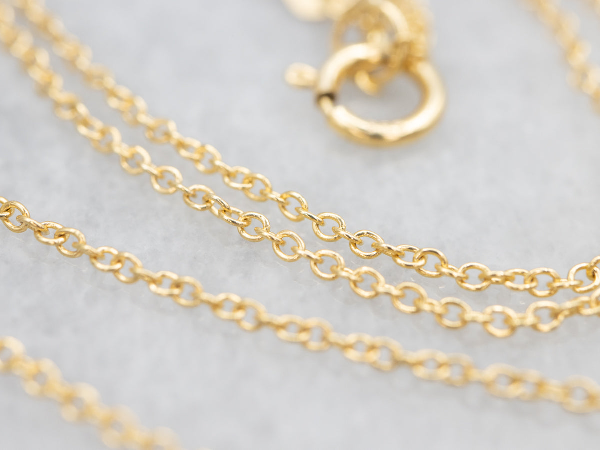 Modern Sapphire and Diamond Halo Pendant on Cable Chain