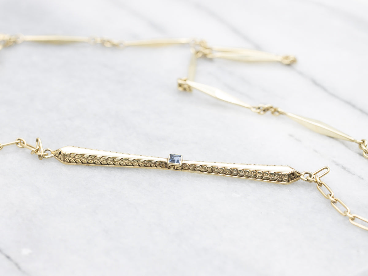 MSJ Mix Era Sapphire and Saltwater Pearl Conversion Charm Necklace