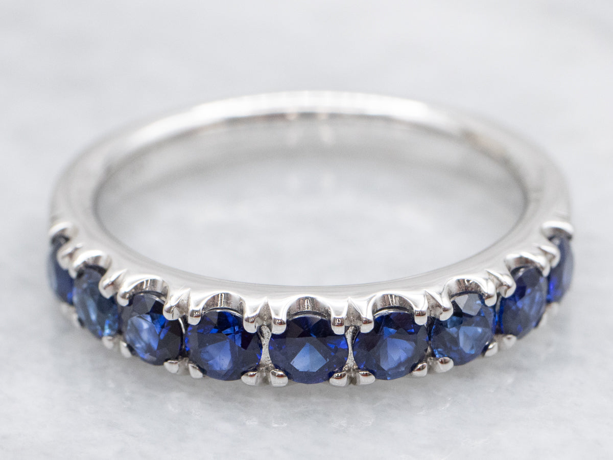 Sapphire Encrusted Gemstone Band