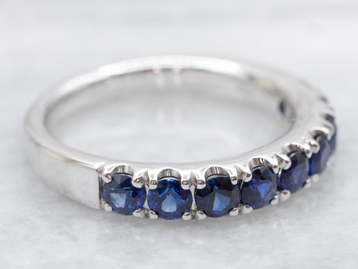 Sapphire Encrusted Gemstone Band
