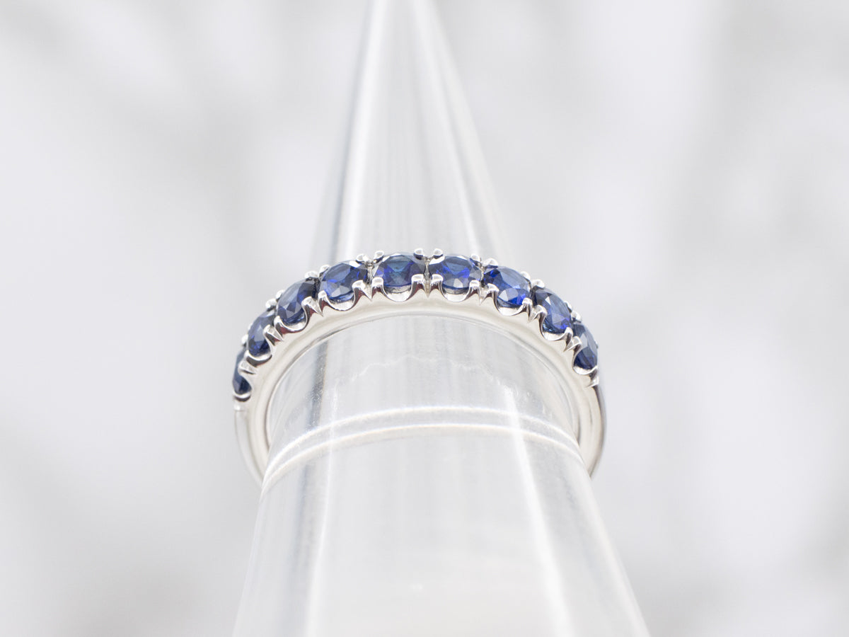 Sapphire Encrusted Gemstone Band
